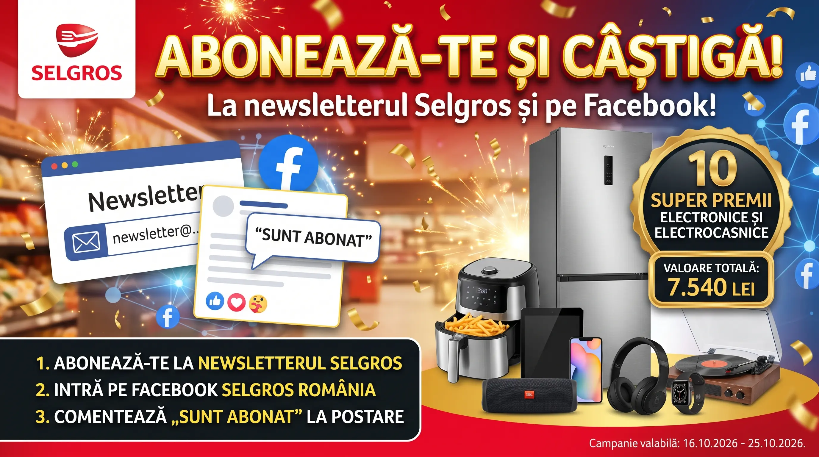 Concurs Selgros: Câștigă produse electronice și electrocasnice (până pe 25 octombrie)