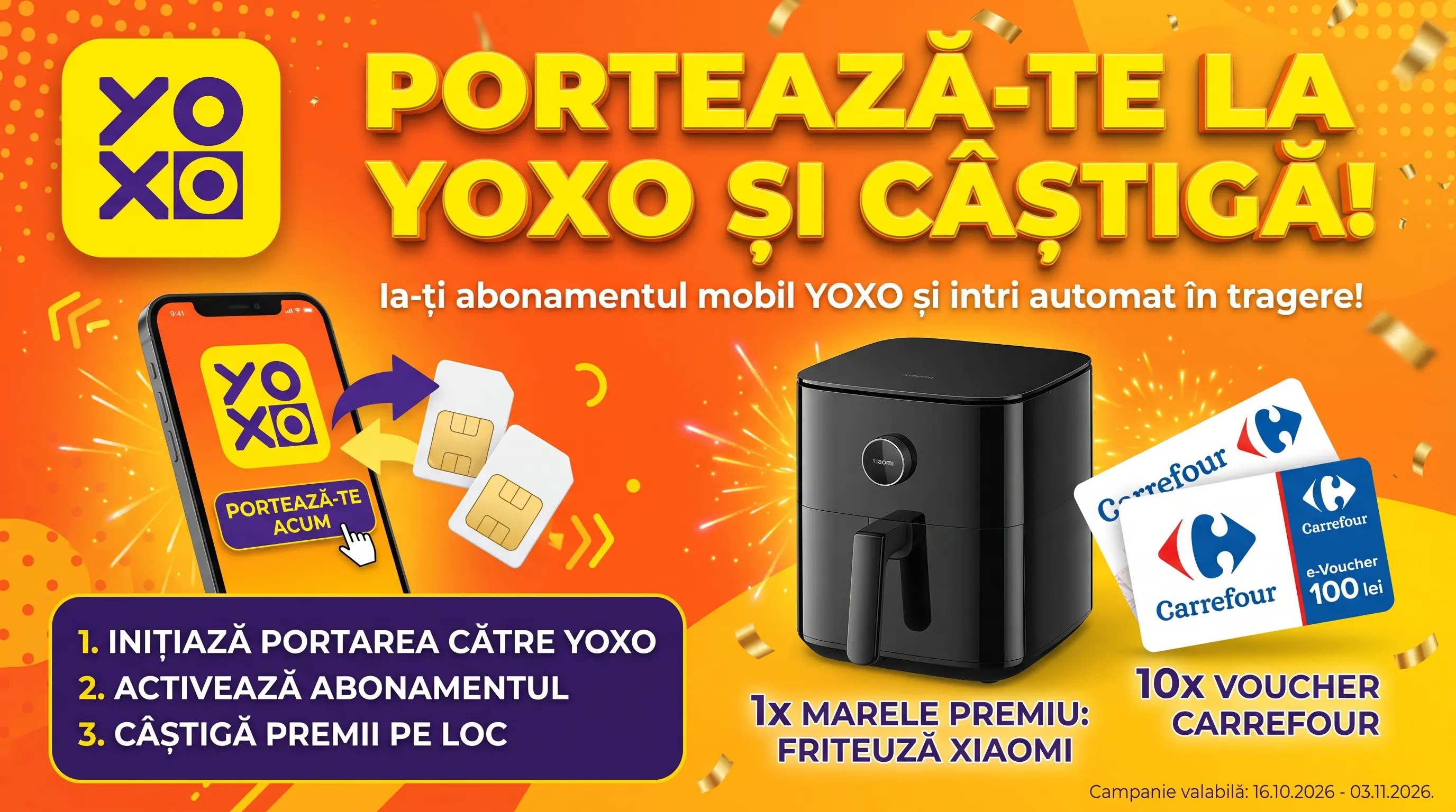 Concurs YOXO: Câștigă o Friteuză Smart Air Fryer Xiaomi (până pe 3 noiembrie) - Concursier