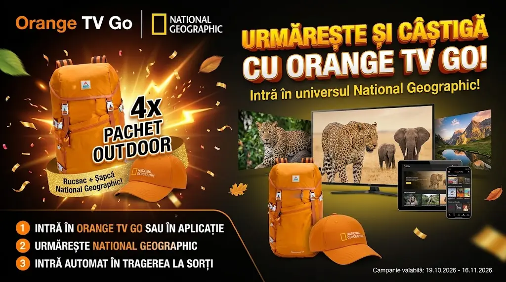 Concurs Orange - Urmărește National Geographic și câștigă premii (până pe 16 noiembrie)
