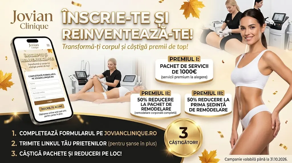 Concurs Jovian Clinique: Câștigă servicii în valoare de 1.000 euro (până pe 31 octombrie)