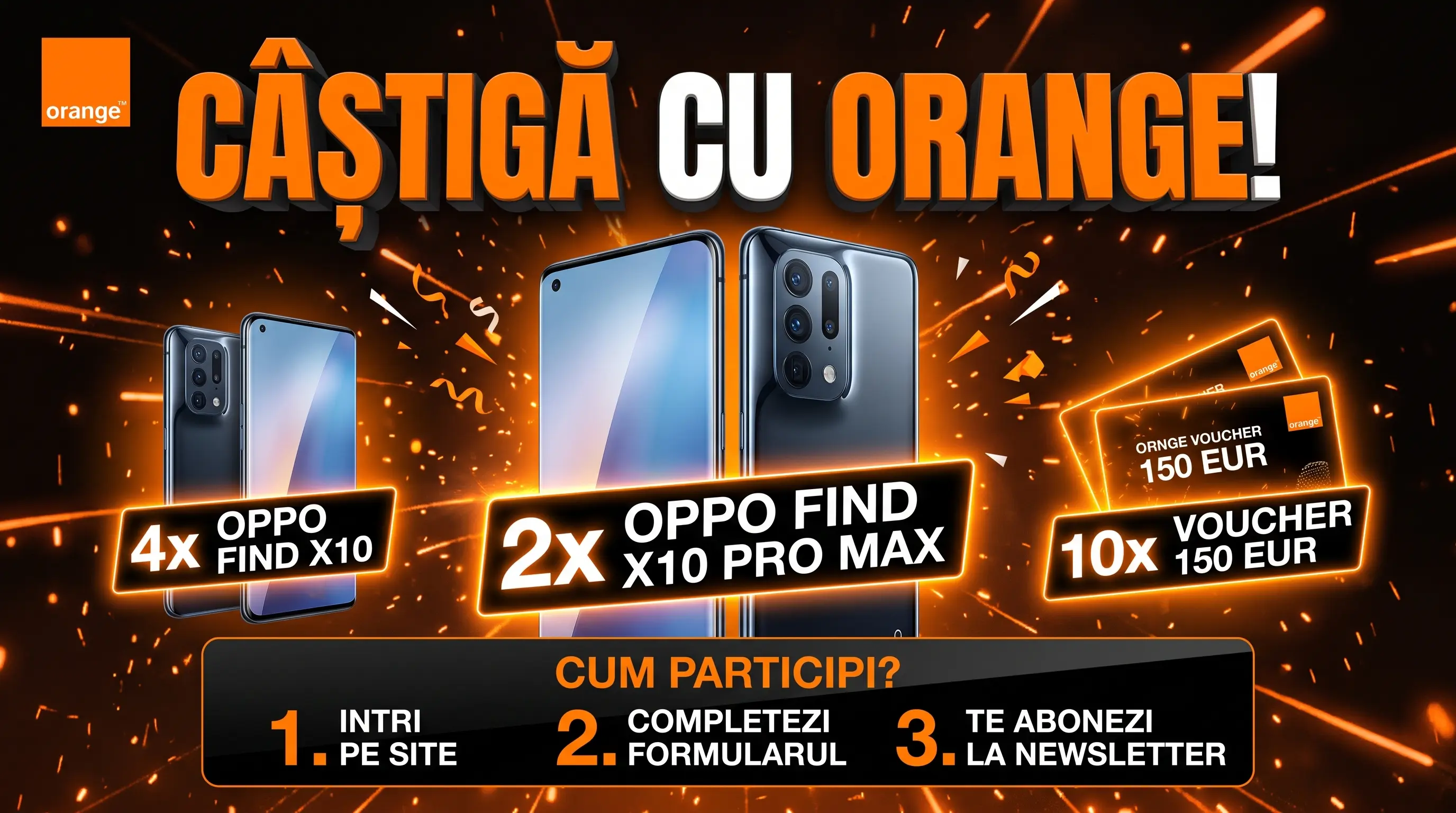 Concurs Orange: Câștigă Telefoane OPPO și Vouchere (până pe 2 noiembrie) - Concurs Gratuit...