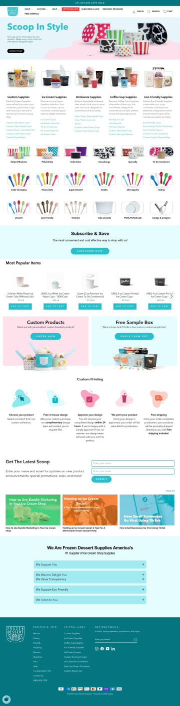 Frozen Dessert Supplies