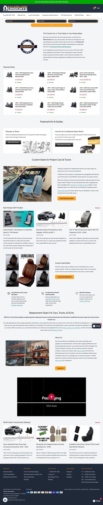 Oem Car And Truck Seats