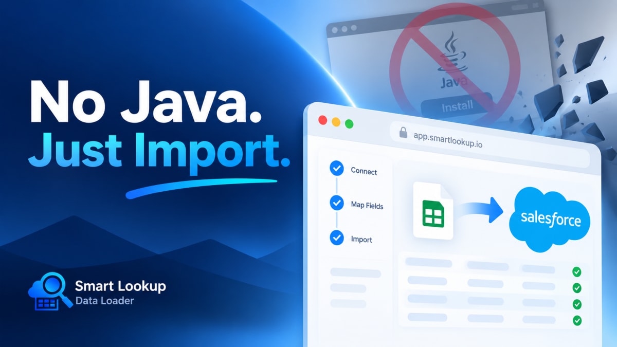 Importing Into Salesforce Without Java