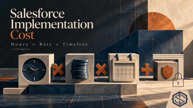 Salesforce implementation cost: hours multiplied by rate and timeline