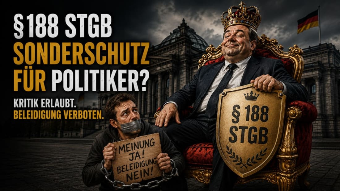 Gesetzbuch und Paragraph-Symbol – §188 StGB und der Sonderschutz für Politiker