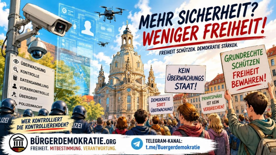 Demonstration gegen das Polizeigesetz in Dresden