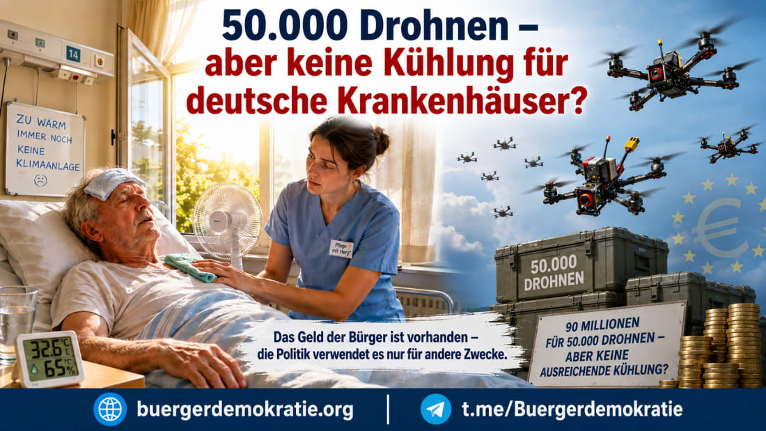 50.000 Drohnen – aber keine Kühlung für deutsche Krankenhäuser?