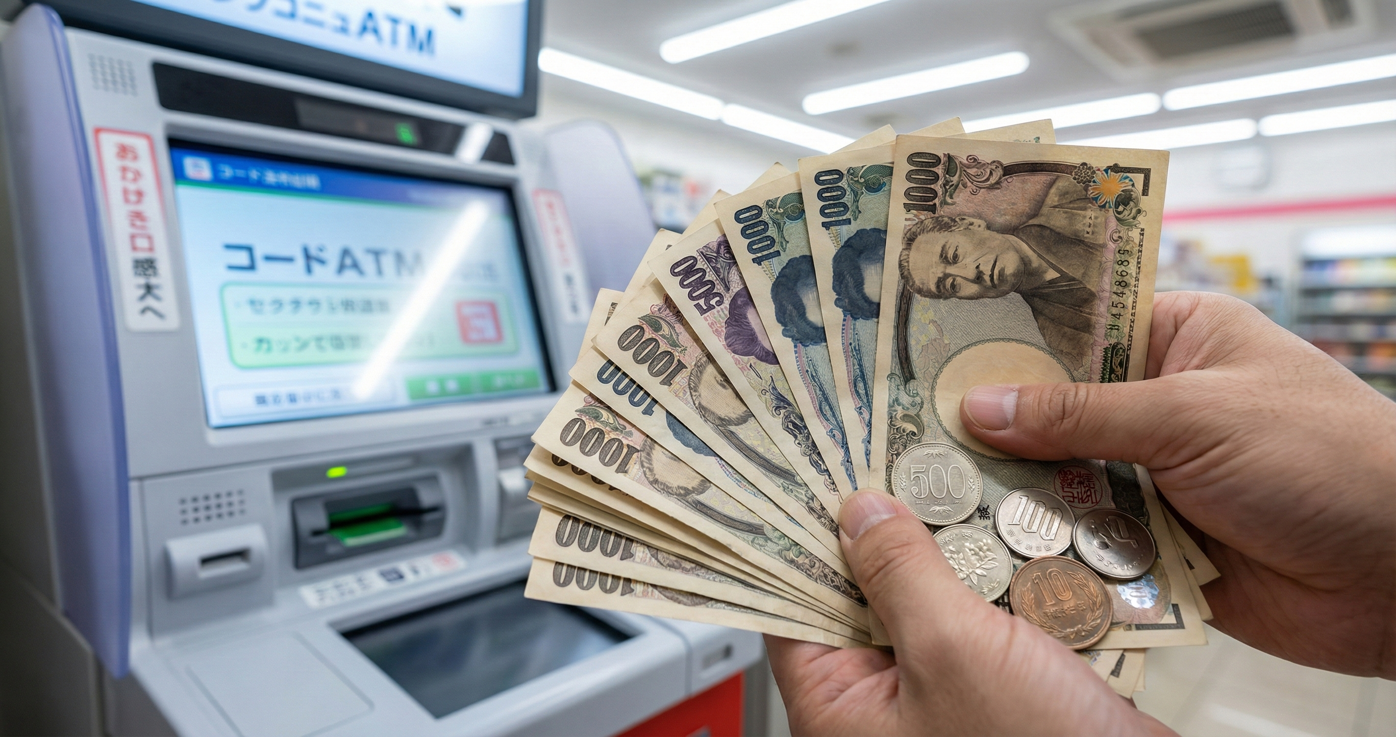 ATM and Japanese yen bills