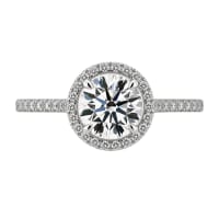 Platinum Halo Round Brilliant ring
