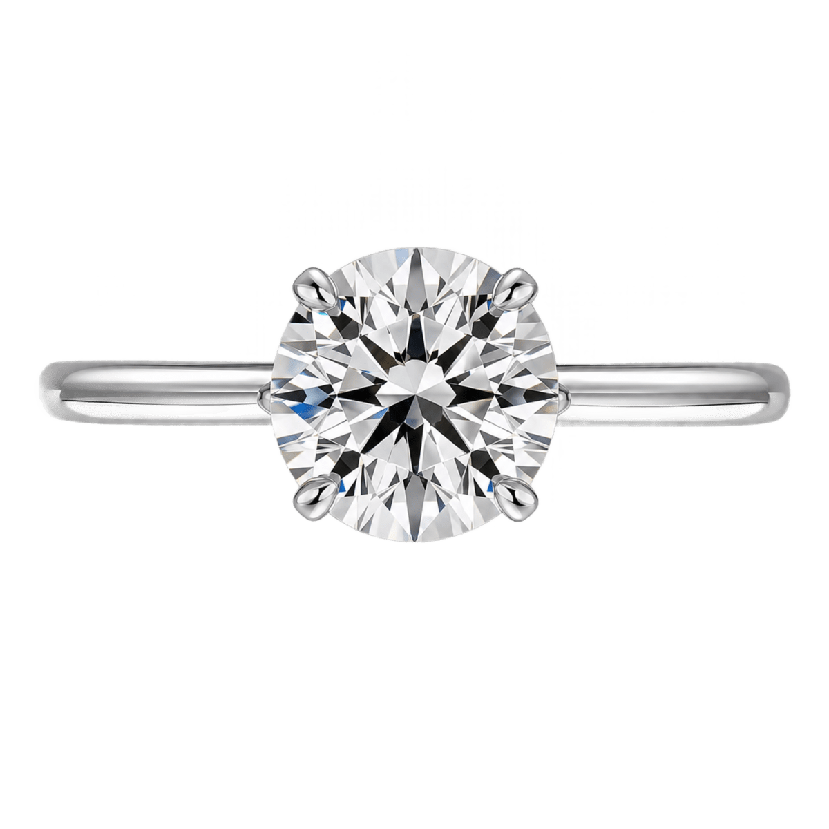 Platinum Solitaire Round Brilliant Engagement Ring