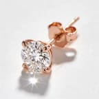 Soleil Rosé Stud — single earring macro