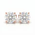 Soleil Rosé Studs — pair on white background