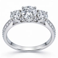 Three-stone engagement ring