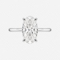 Platinum Solitaire Oval Cut ring