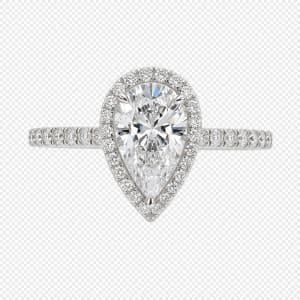 Platinum Halo Pear Shaped