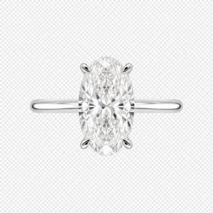 Platinum Solitaire Oval Cut