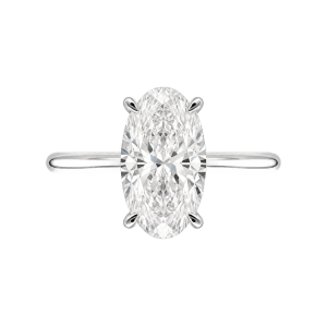Platinum Solitaire Oval Cut