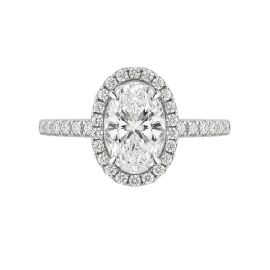 Platinum Halo Oval Cut
