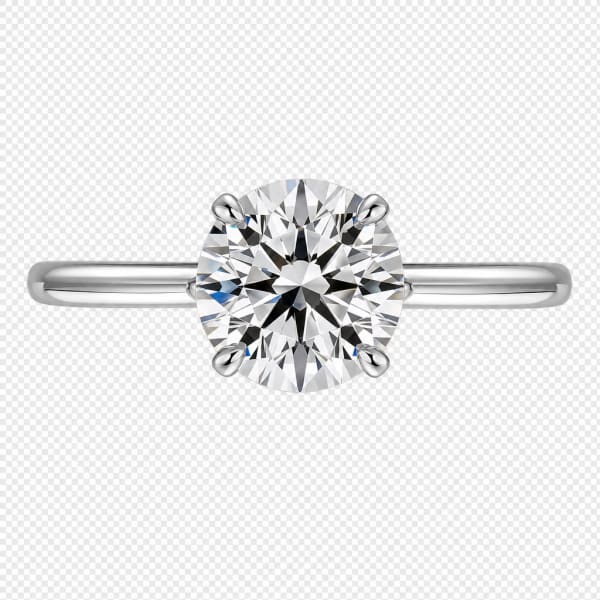 Platinum Solitaire Round Brilliant Engagement Ring