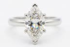 Marquise Cut Solitaire Ring — macro close-up of marquise facets