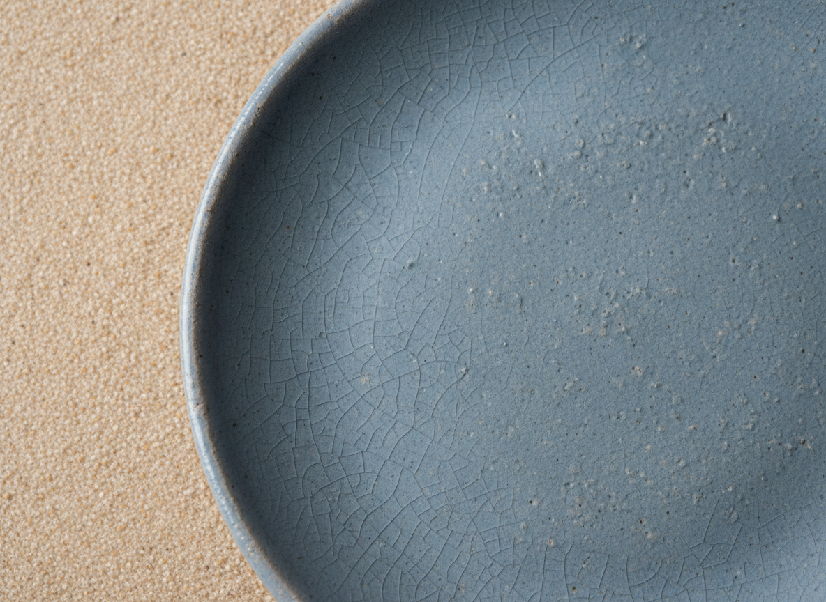 Close-up of matte glaze texture