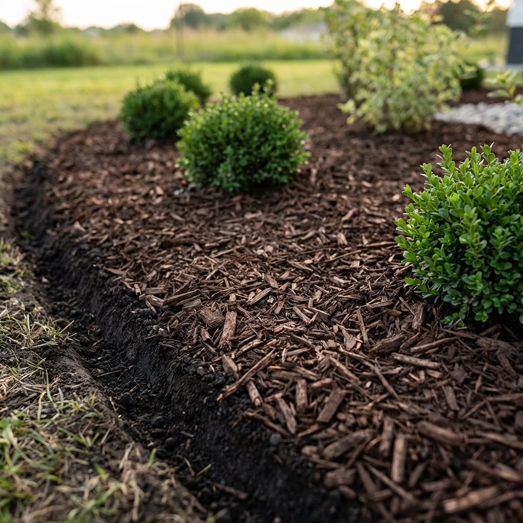 Mulched bed
