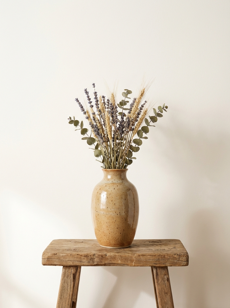 Ceramic vase with flowers
