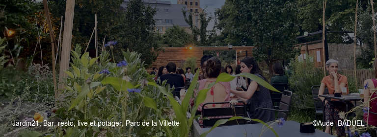 Jardin21, Bar, resto, live et potager, Parc de la Villette