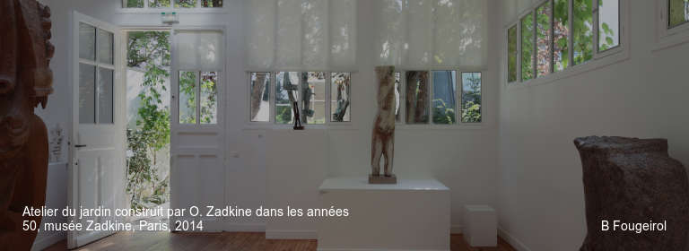Atelier du jardin construit par O. Zadkine dans les années 50, musée Zadkine, Paris, 2014