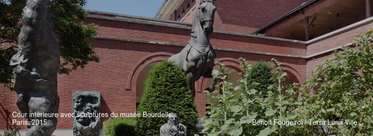 Cour intérieure avec sculptures du musée Bourdelle, Paris, 2015