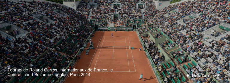 Tournoi de Roland Garros, internationaux de France, le Central, court Suzanne Lenglen, Paris 2014.