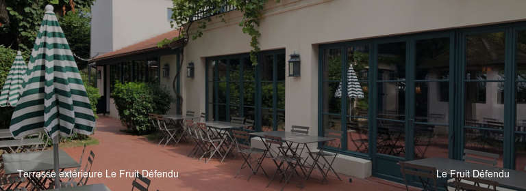 Terrasse extérieure Le Fruit Défendu