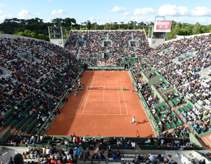 Tournoi de Roland Garros, internationaux de France, le Central, court Suzanne Lenglen, Paris 2014.
