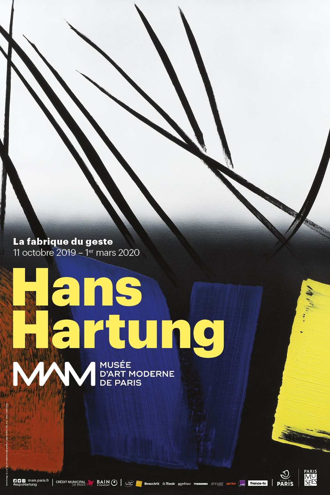 Hans Hartung%252C T1973-E12%252C 1973 Acrylique sur toile%252C Fondation Gandur pour l'Art%252C Genève