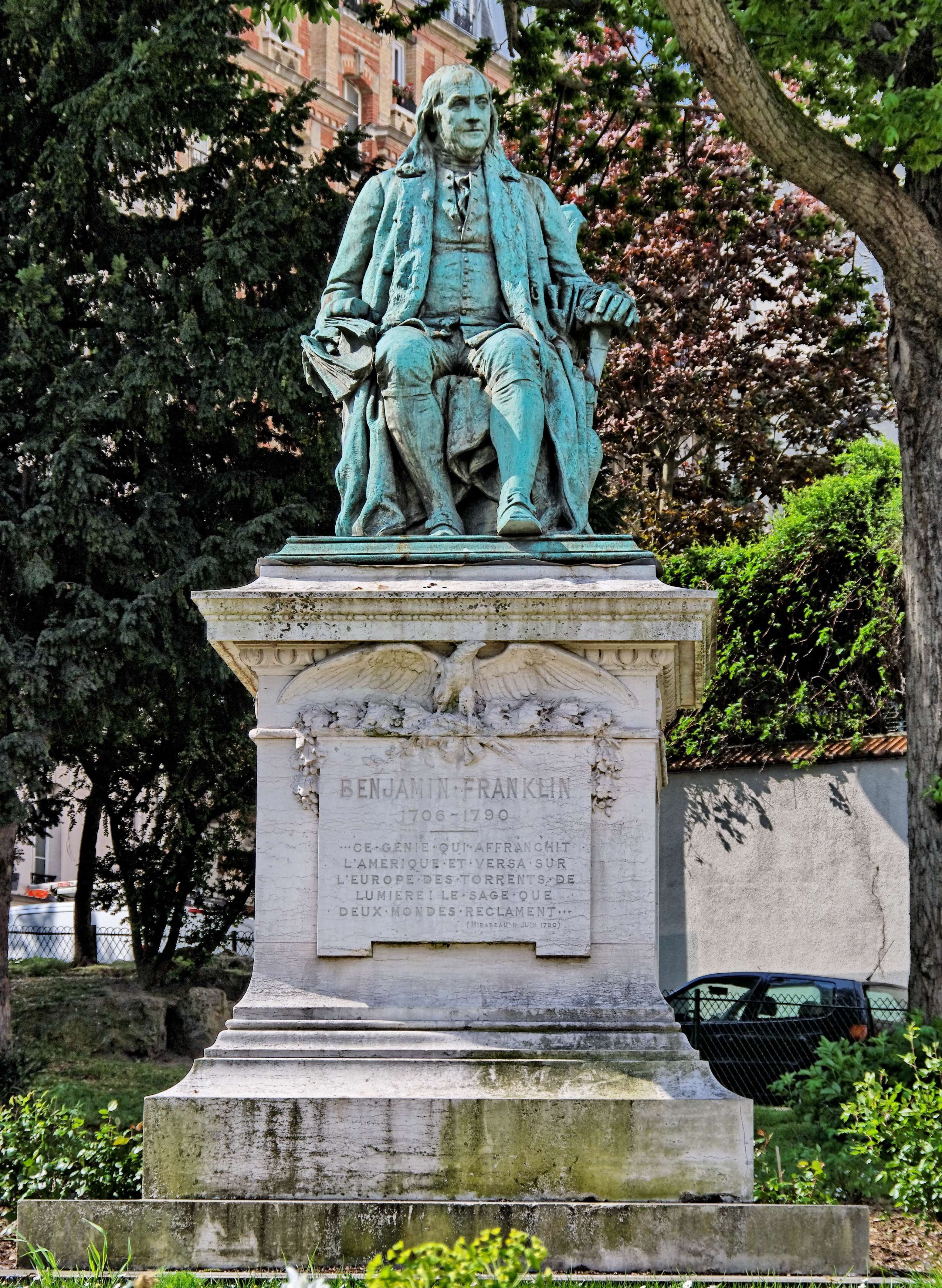 Statue de Benjamin Franklin à Paris