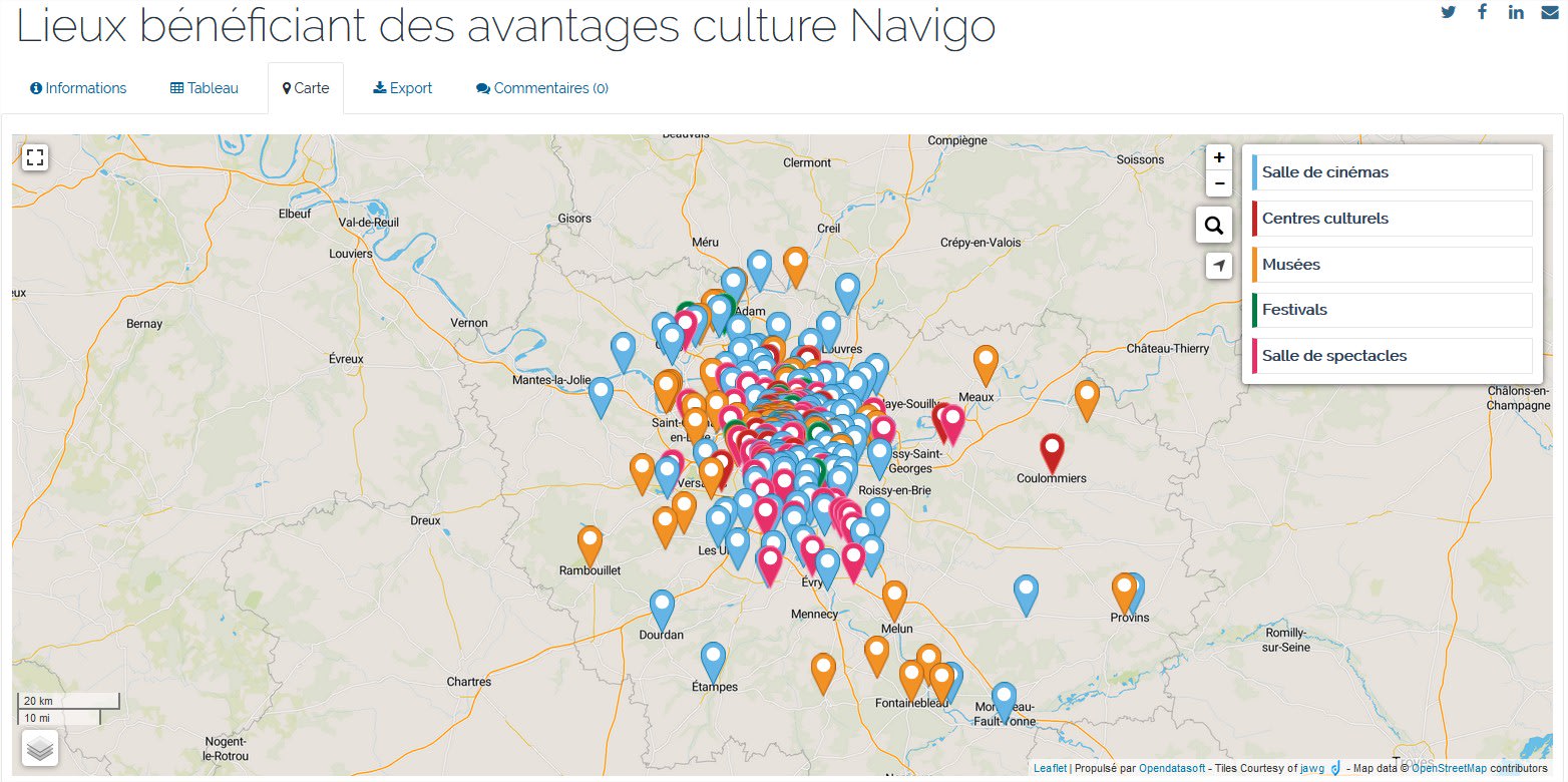 Lieux bénéficiant des avantages culture Navigo
