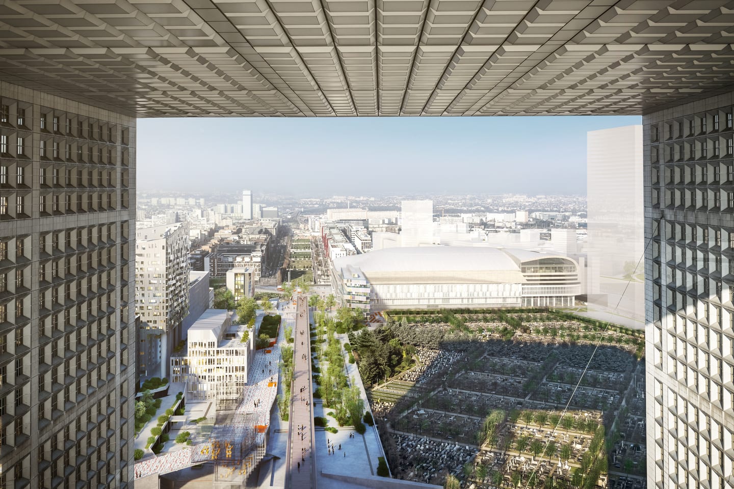 U Arena%252C salle événementielle%252C depuis la Grande Arche de la Défense