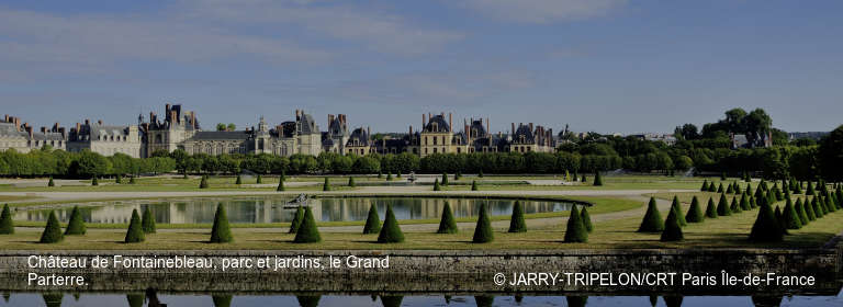 Château de Fontainebleau, parc et jardins, le Grand Parterre.