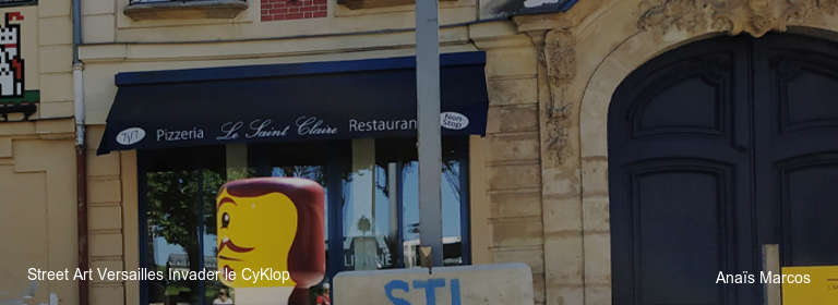 Street Art Versailles Invader le CyKlop
