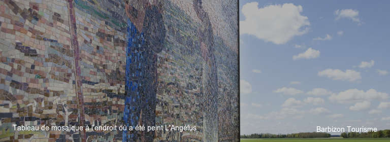 Tableau de mosaïque à l'endroit où a été peint L'Angélus