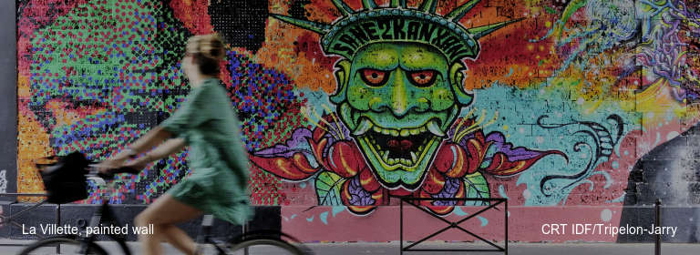 La Villette, painted wall
