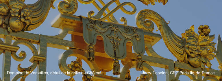 Domaine de Versailles, détail de la grille du Château