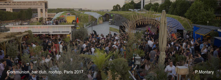Communion, bar club, rooftop, Paris 2017.