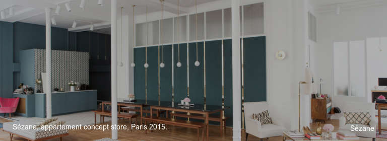 Sézane, appartement concept store, Paris 2015.