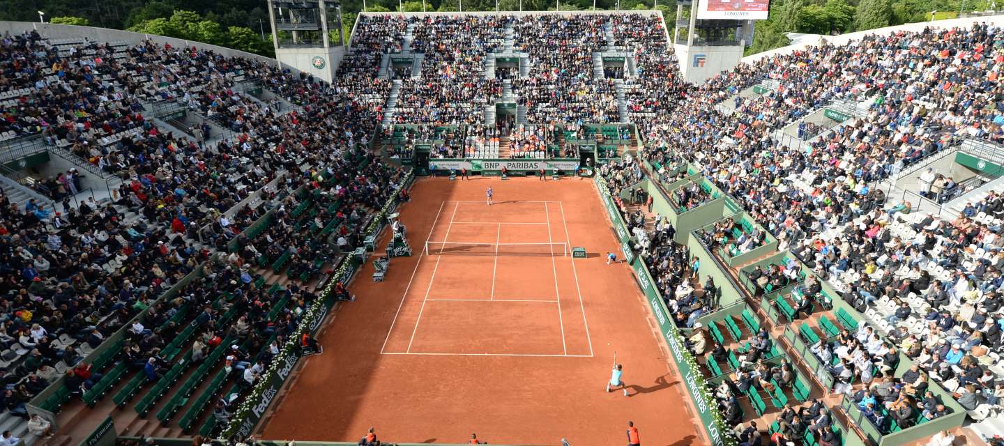 Tournoi de Roland Garros internationaux de France le Central court Suzanne Lenglen Paris 2014.