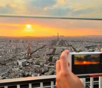 Panoramic view of Paris from Montparnasse Tower