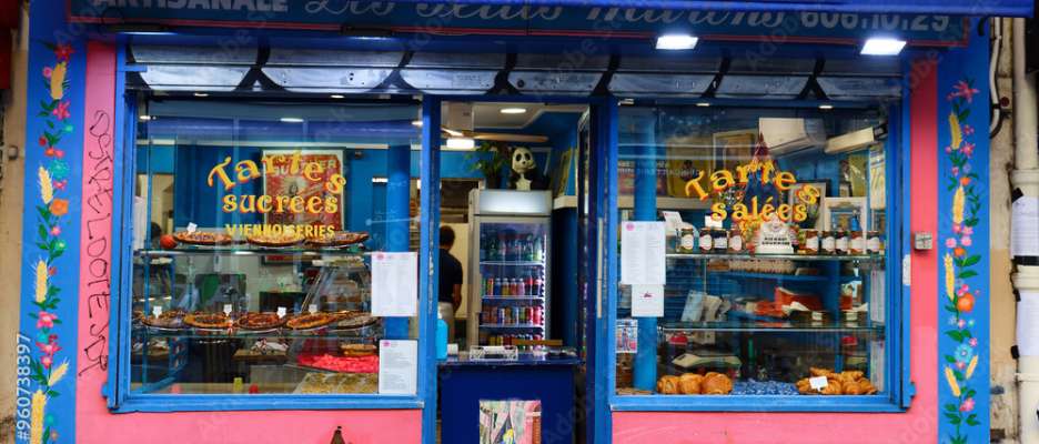 Front of the artisanal bakery Les Petits Mitrons