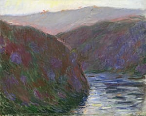 Tableau de  Monet Vallée de la Creuse effet du soir 1889