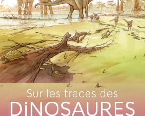 Affiche de l'exposition sur les traces des Dinosaures_MNHN
